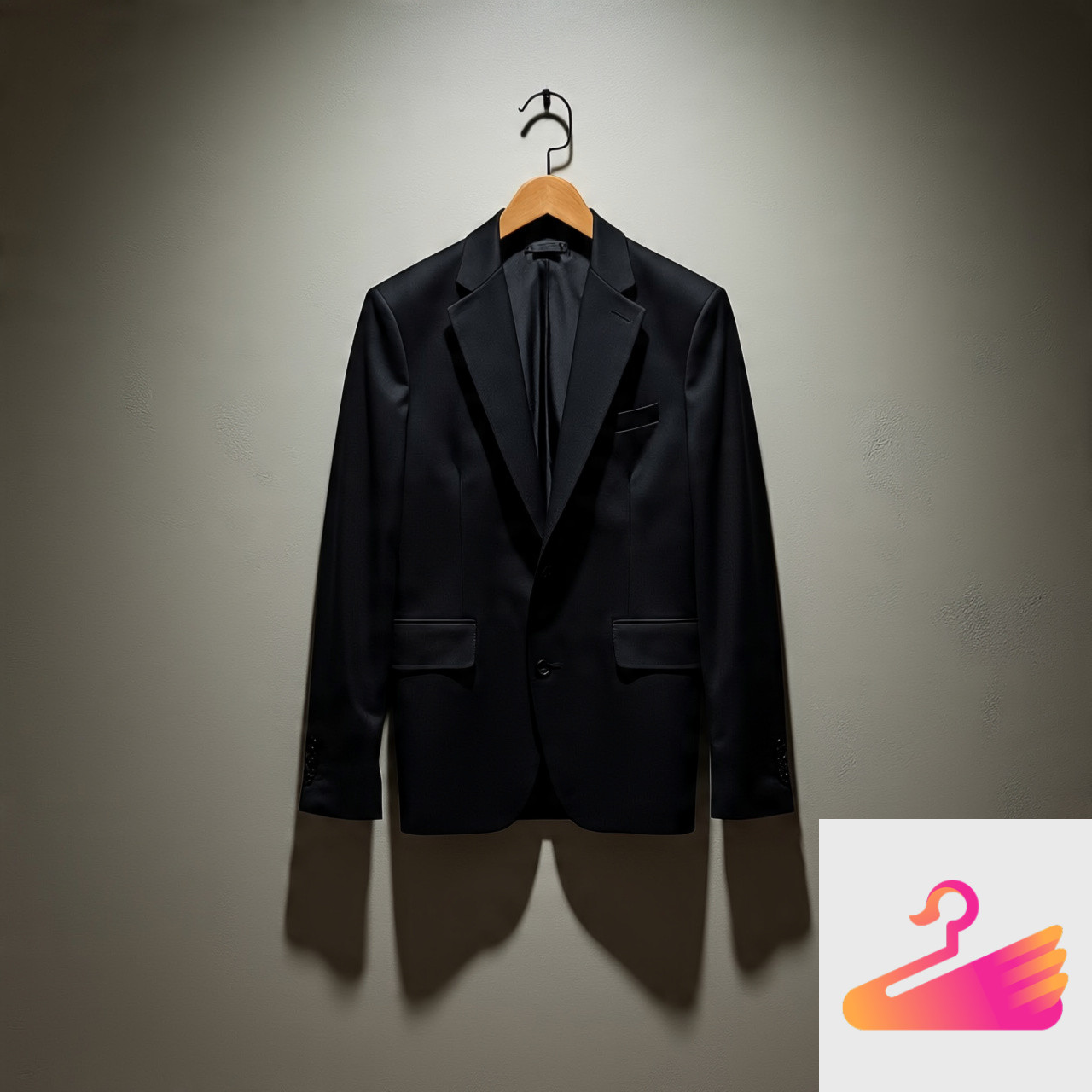 Jet Black Casual Blazer